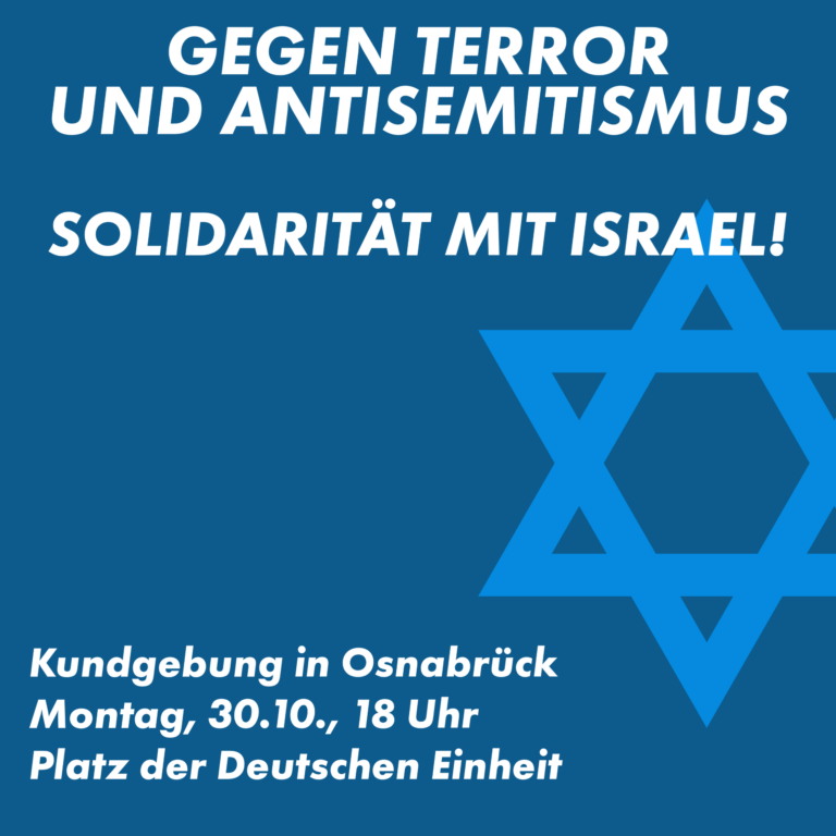 Gegen Terror und Antisemitismus – Solidarität mit Israel